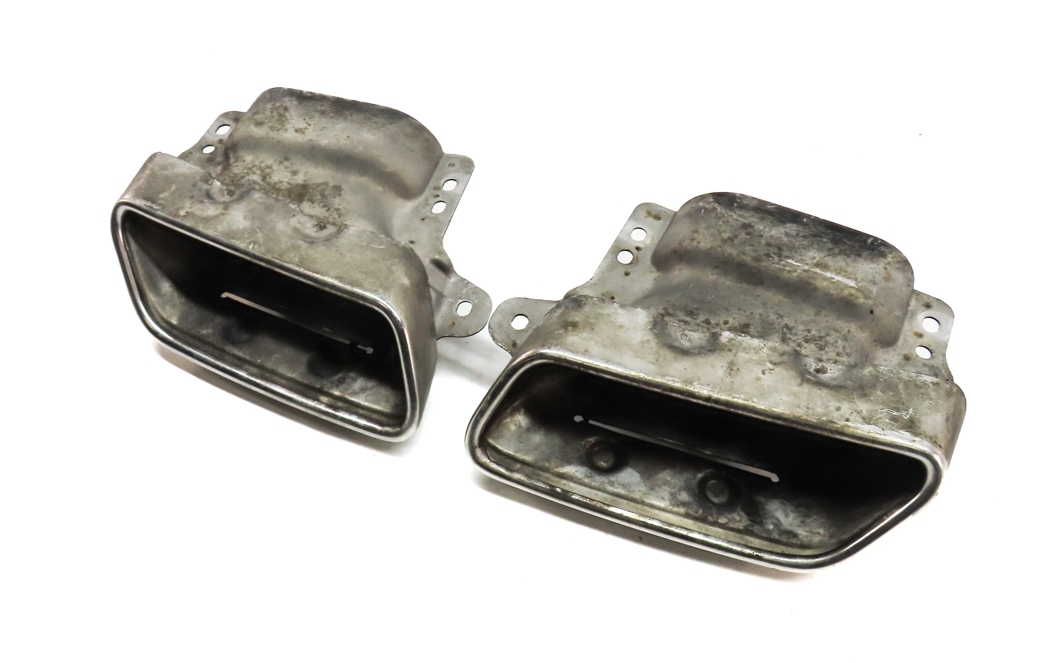 2013-2014 MERCEDES BENZ GL450 (X166) LEFT & RIGHT MUFFLER PIPE EXHAUST TIP SET-2 — exact item pictured